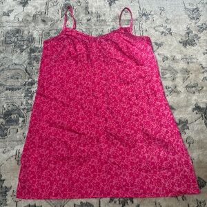 Floral Pink Women's Slip Dress